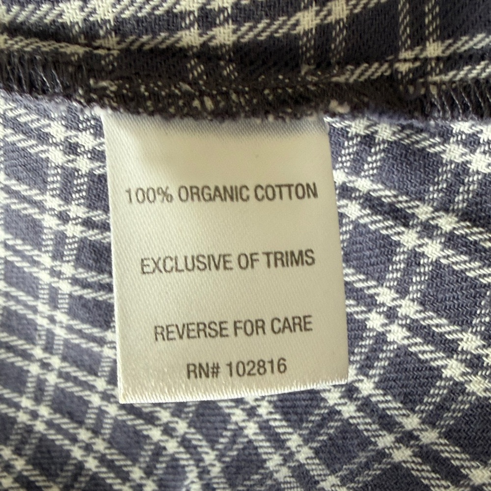 Garnet Hill flannel checkered midi shirt dress  - size 2 - Picture 7 of 7